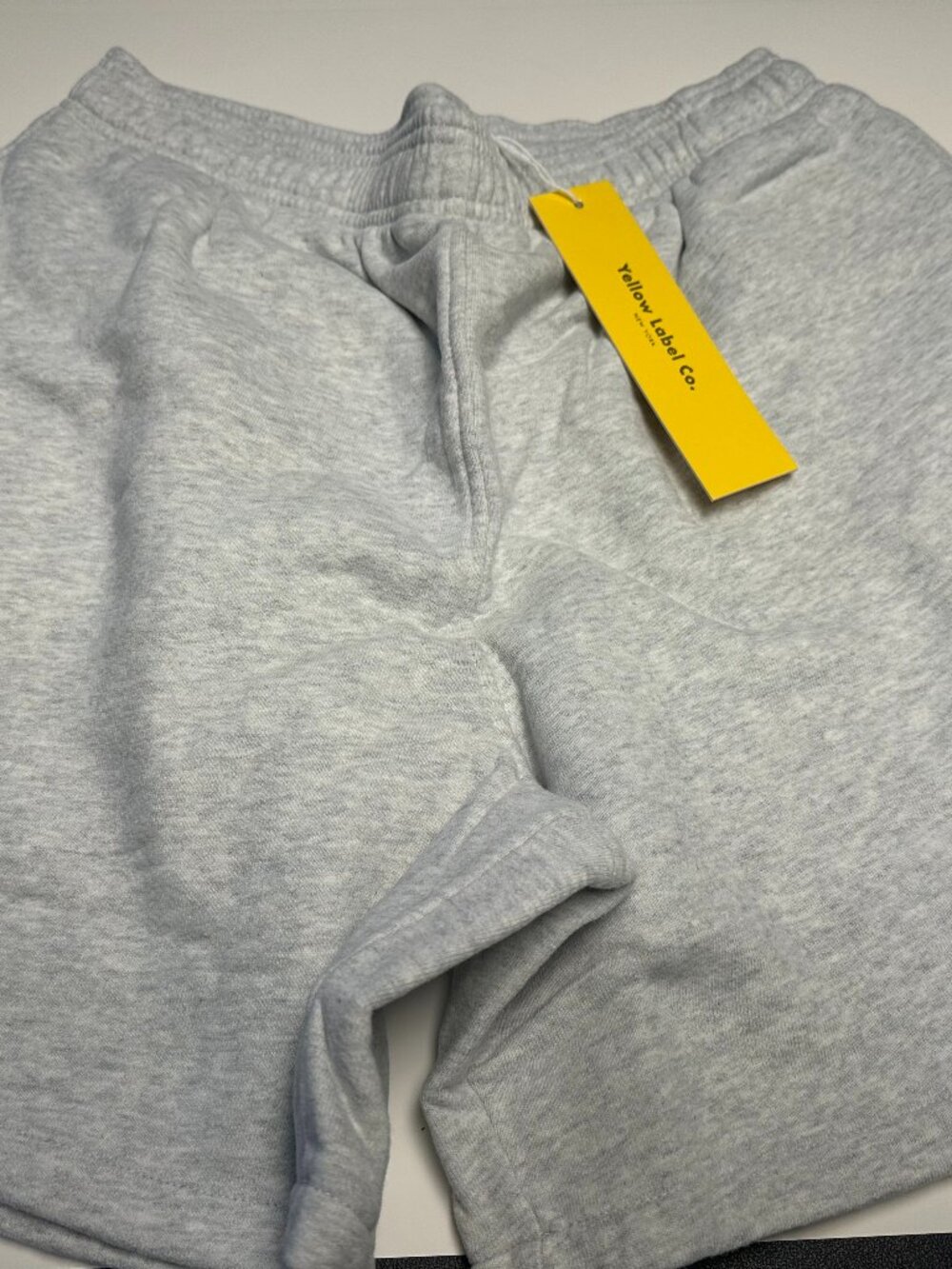 YELLOW LABEL SPRING SHORTS HEATHER GREY MEDIUM LARGE OR EXTRA LARGE